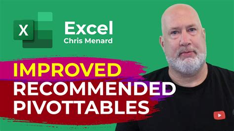 Excel Recommend PivotTables - Improved Experience: Chris Menard Training