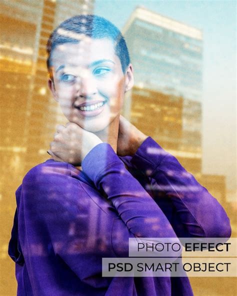 Premium PSD | Glass reflection photo effect