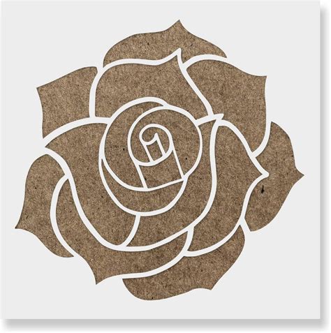 Amazon.com: Rose Stencil - Rose Template, Decorative Stencil, Nature Stencil, Rose Stencils ...