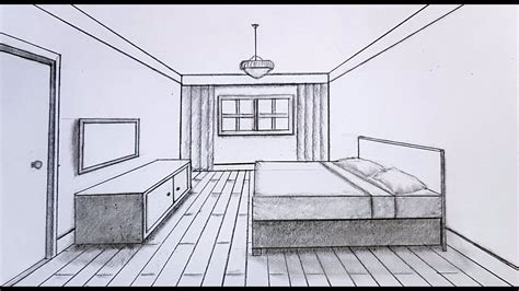 Section Drawing Architecture, Perspective Drawing Architecture, Simple Bed, Simple Room ...