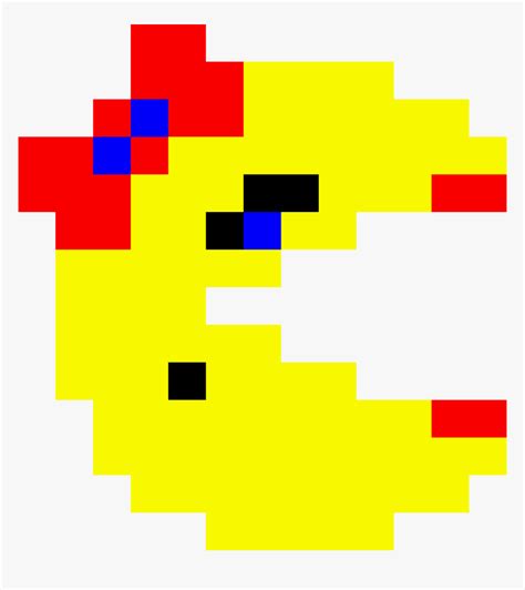 Ms Pacman Png - Ms Pac Man Pixel Art, Transparent Png , Transparent Png Image - PNGitem