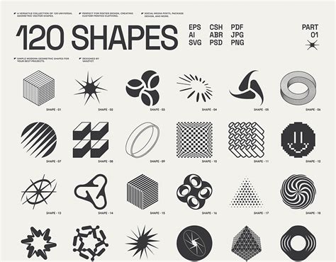 120 Abstract Geometric Shapes. Part 1 on Behance