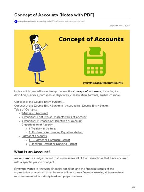 Concept of Accounts | PDF | Debits And Credits | Financial Economics