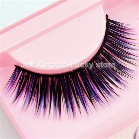 High quality 10 Pairs Beauty Black Purple False Eyelashes Soft Fake Eye Lashes Makeup Tool J65 ...