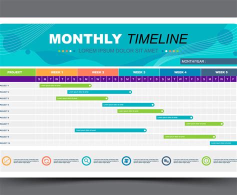 Monthly Timeline Calendar Template