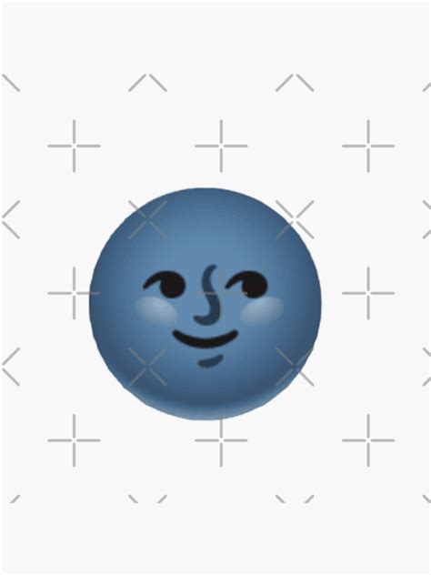 "BLUE MOON EMOJI" Sticker for Sale by ARTGALLERY12 | Redbubble