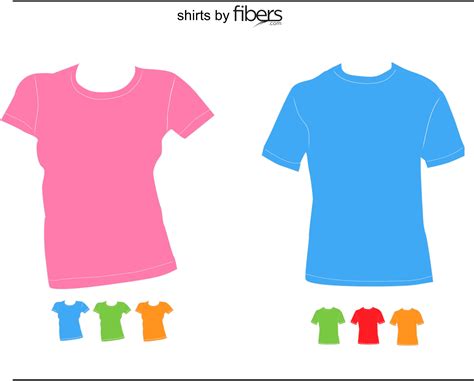 Clipart - Fibers.com Vector T-Shirt Templates