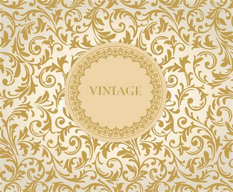 Gold Vintage Floral Background Vector Art & Graphics | freevector.com