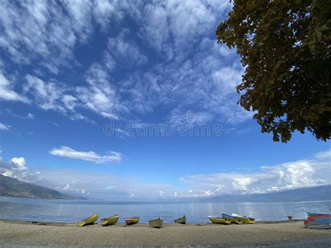 Fishing Boat at Pogradec, Lake Ohrid. Visit Albania. Stock Image - Image of water, travel: 239925009