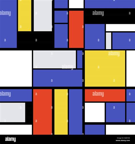 Simple modern art abstract - colorful squares and rectangles. Mondrian style vector Stock Vector ...