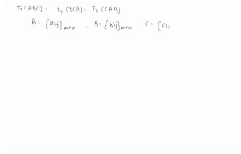 SOLVED:(a) The operator Tr replaces a matrix A by its trace; that is, Tr(A)=trace(A)=∑i ai i ...