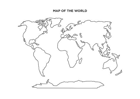 Blank World Maps - 10 Free PDF Printables | Printablee