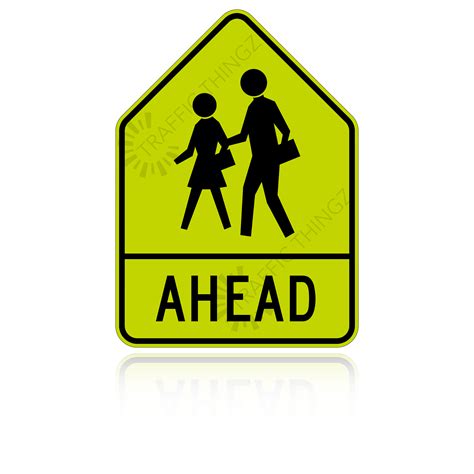 trafficthingz.com: MUTCD SW24-3 School Ahead Sign