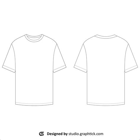 Oversized tee shirt vector template - Graphtick-Studio