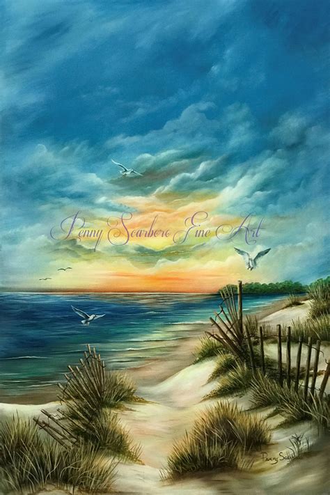 Beach Art Coastal Art Seagulls Original Coastal Painting | Etsy | Beach scene painting, Beach ...