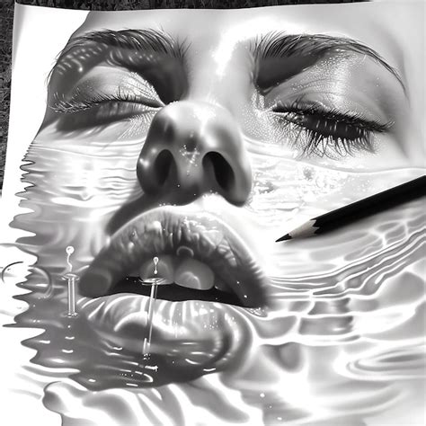 Premium Photo | 3D Illusion Art pencil sketch Drawings