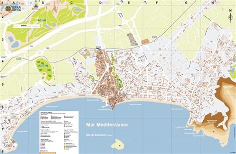 Benidorm tourist map | Benidorm, Tourist map, Map