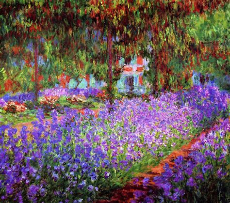 Claude Monet Garden At Giverny Painting - BEST PAINTING