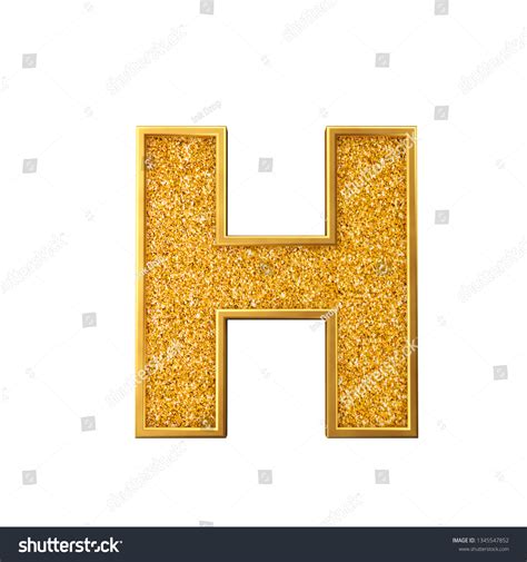 Gold Glitter Letter H Shiny Sparkling Stock Illustration 1345547852 | Shutterstock