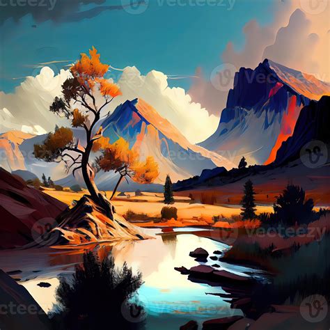 Landscape Art - 22416444 Stock Photo at Vecteezy