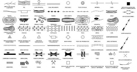 Multiple creative topographic symbols blocks cad drawing details dwg file - Cadbull