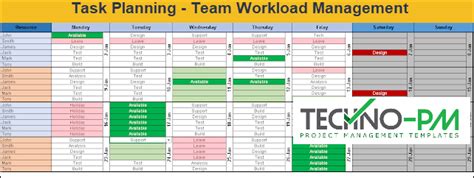 Excel Team Calendar Template Download: Plan Monthly Schedule | Project Management Templates