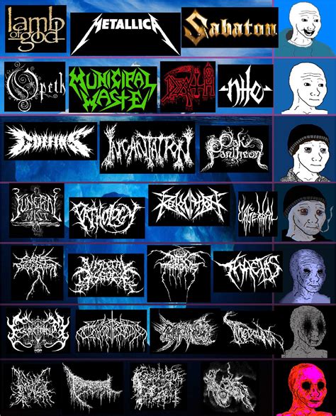 Illegible band logos iceberg : r/MetalMemes