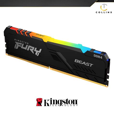 16GB (2x8GB) DDR4 3200MHz Kingston Hyper Fury Beast RGB Gaming RAM Excellent Desktop Memory For ...