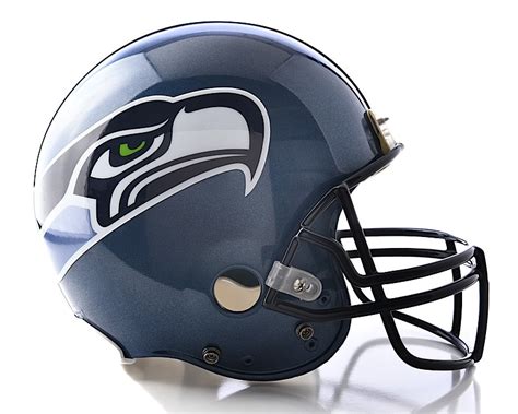 IRVINE, CA – JANUARY 6, 2015: Seattle Seahawks Football Helmet. The Seahawks are a team in the ...