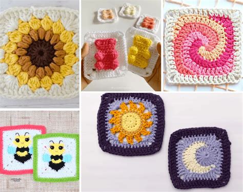 Unusual Granny Square Crochet Patterns - Crochet 365 Knit Too