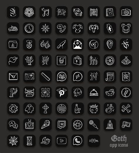 Goth Aesthetic App Icons - Goth Black App Icons, Widgets & Walls