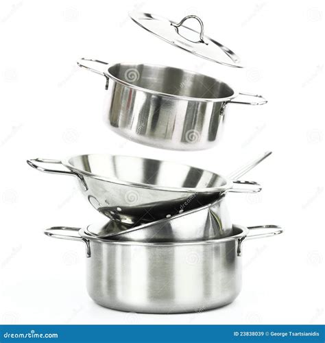 Stainless Steel Kitchenware Stock Image - Image of frying, kitchenware: 23838039