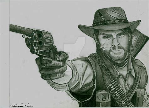 John Marston Pencil Drawing by AmbitiousArtisan on DeviantArt