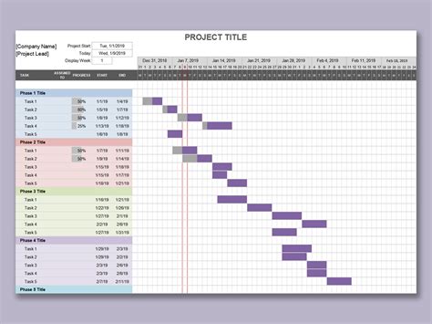 EXCEL of Gantt Chart Project.xlsx | WPS Free Templates