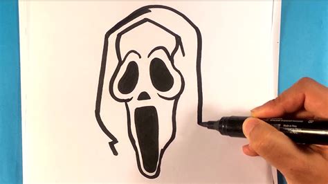 Cómo dibujar Ghostface de Scream - Lección de arte de Halloween