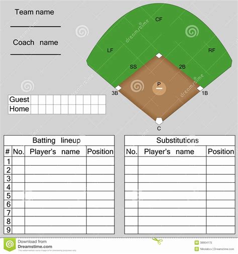 Baseball Uniform Order Form Template