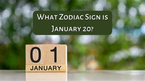 What Zodiac Sign is January 20? - eAstroHelp