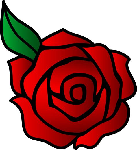 Red Rose Vector Art - Free Clip Art