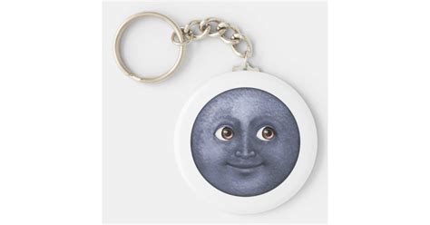 Dark Blue Moon - Emoji Keychain | Zazzle.com