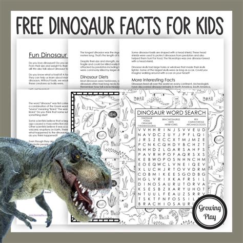 Fun Dinosaur Facts for Kids - Growing Play