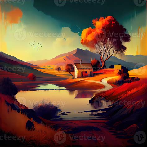 Landscape Art - 22416423 Stock Photo at Vecteezy