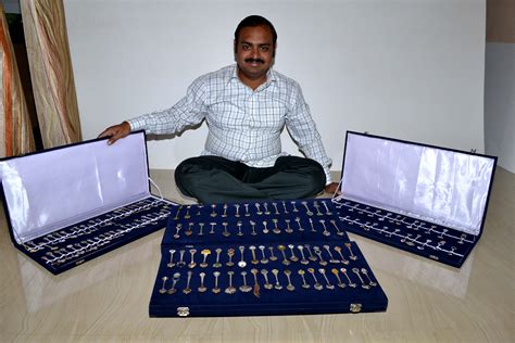 COLLECTION OF ANTIQUE SILVER SPOONS - India Book of Records