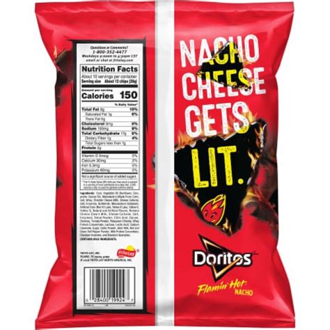 Doritos® Flamin' Hot Nacho Cheese Tortilla Chips, 9.75 oz - Fred Meyer