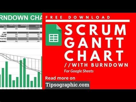 Google Sheets Scrum Gantt Chart Template with Burndown Free Download