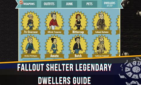 Fallout Shelter Legendary Dwellers Guide - Wasteland Gamers