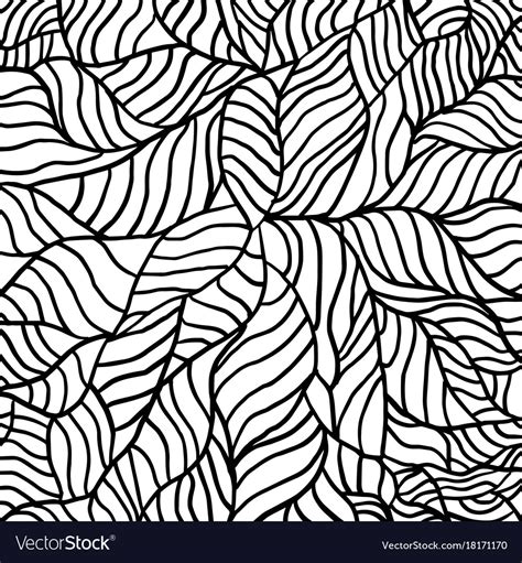 Black and white pattern with abstract waves Vector Image