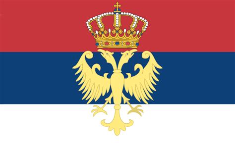 Redesinged the flag of The Serbian empire to make it more in line with modern Serbia : r/vexillology