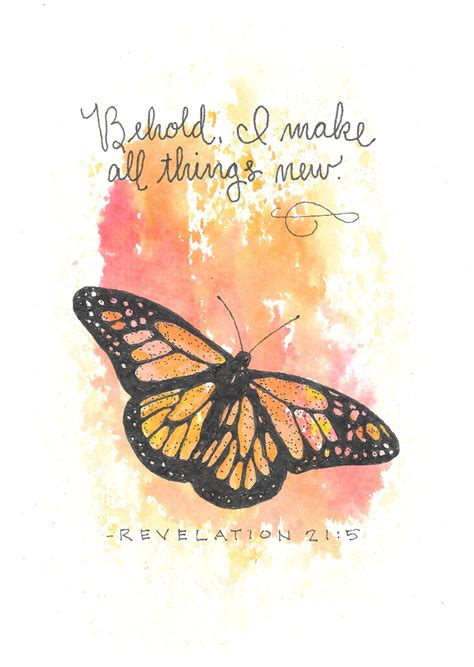 Butterfly Print / Behold I Make All Things New / Bible Verse - Etsy