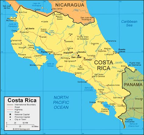 World Map Of Costa Rica – Map Vector