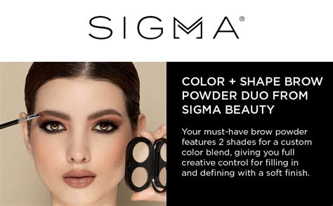 Amazon.com : Sigma Beauty Color + Shape Brow Powder Duo - Eye Brow Palette for Natural, Defined ...